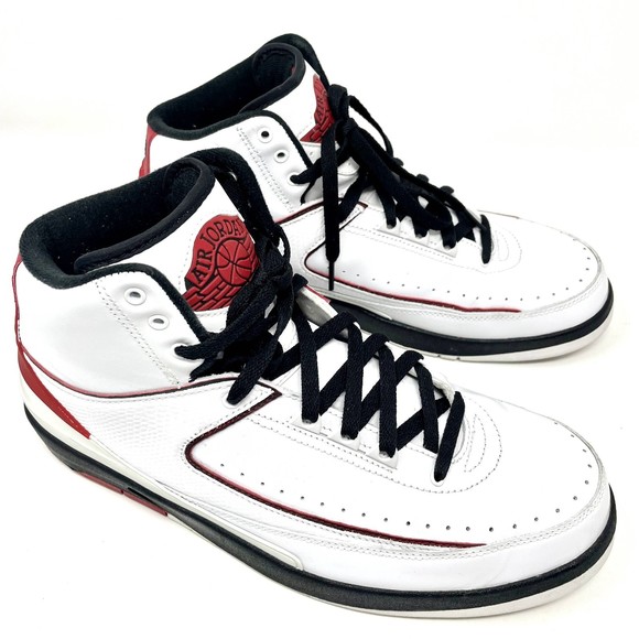Air Jordan 2 Retro QF \'White Varsity Red\' 2009 - 395709 101 Men\'s‎ Size 10.5